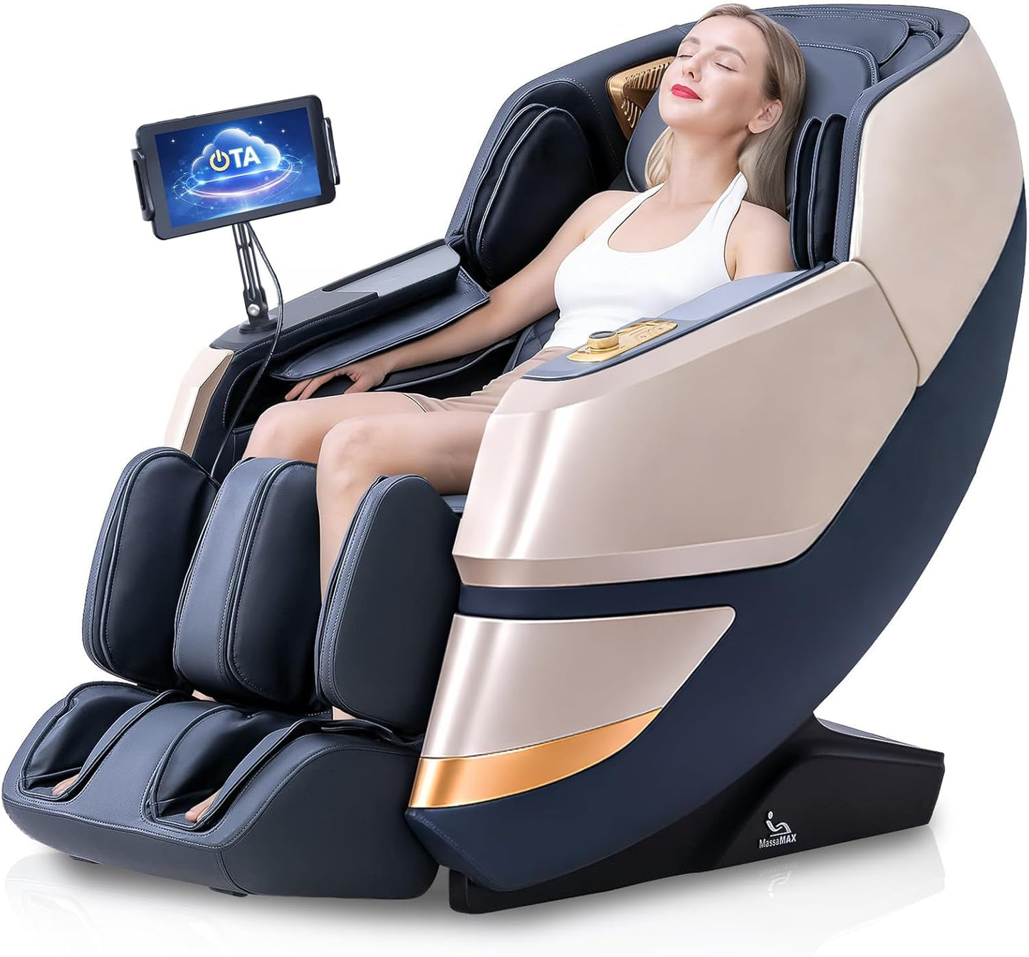 MassaMAX 4D Massage Chair - Full Body Recliner with OTA Cloud Tech, 27 Auto Modes | AI Voice Control, Zero Gravity, Heating