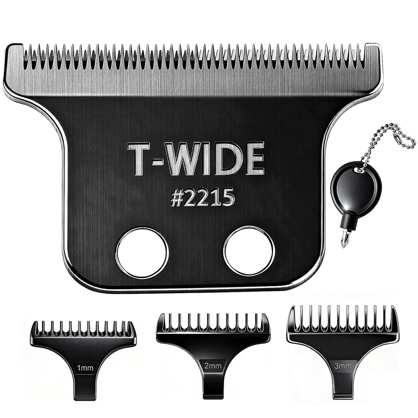 Replacement T Wide Blades for Wahl 5 Star Detailer Li Trimmer - Adjustable Stainless Steel Zero-Gap Blade | 1PC Gold