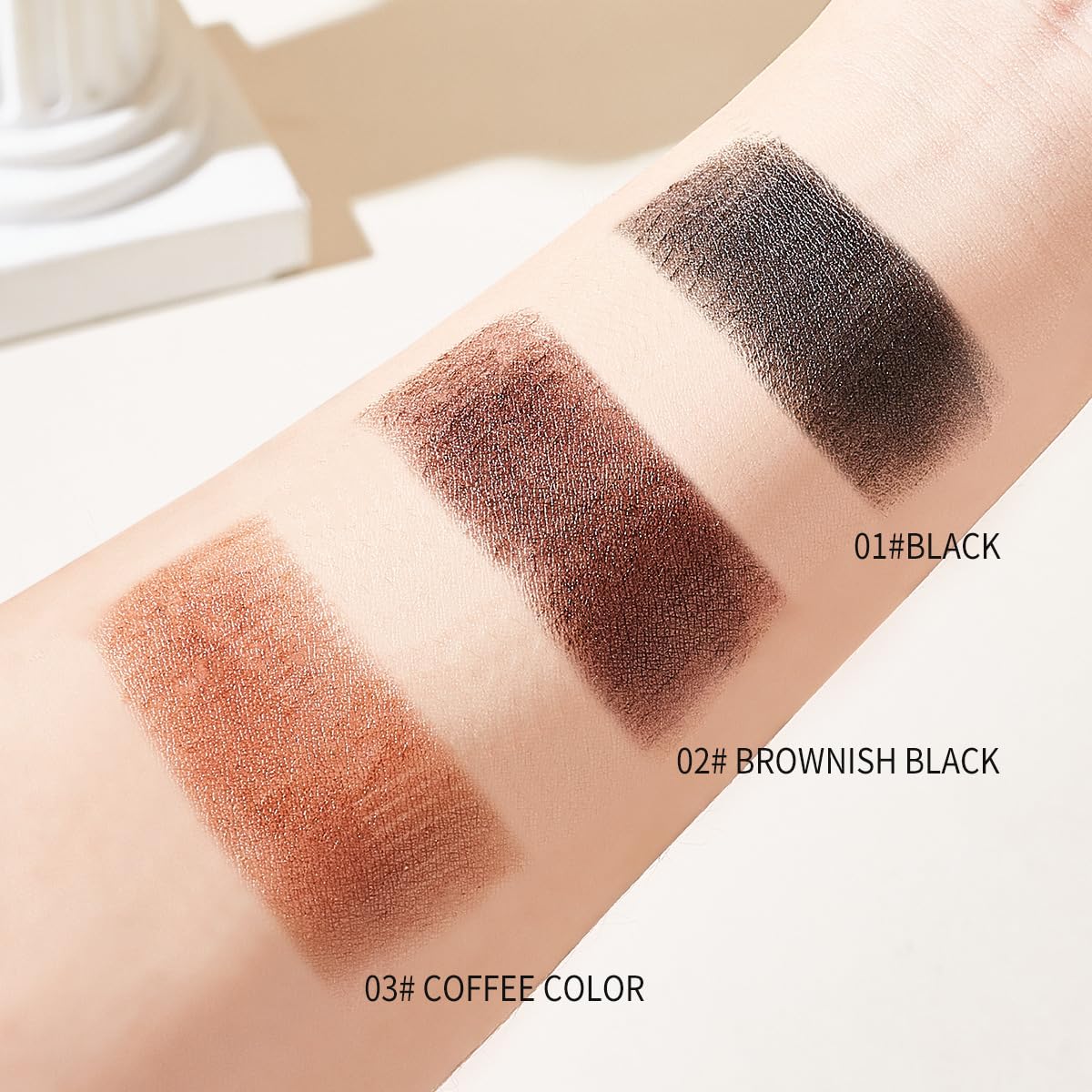 Glo7 Hair Dye Concealer Stick - Instant Gray Root Coverage | Waterproof & Long-Lasting Temporary Hair Color (Brownish Black)