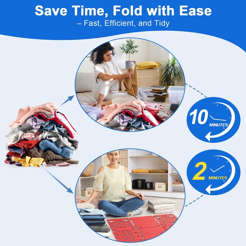BoxLegend Shirt Folder Board Tshirt Clothes Folder Folding Board Durable Laundry Helper Liner Sorter, Red
