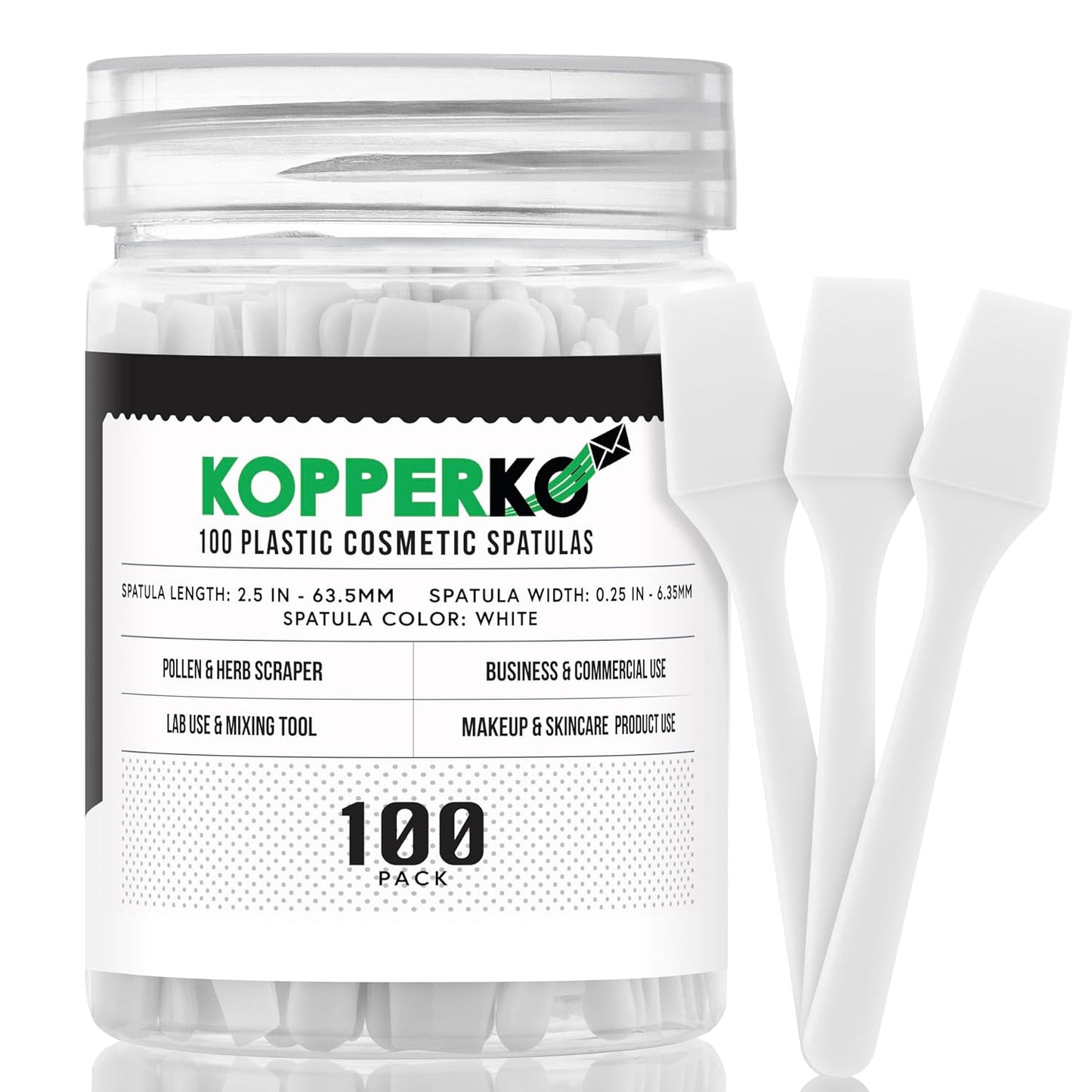 Mini Lotion Spatula - 100 Pack Disposable Applicators for Cosmetics, Creams & Crafts | 2.5" Black Ointment Tool