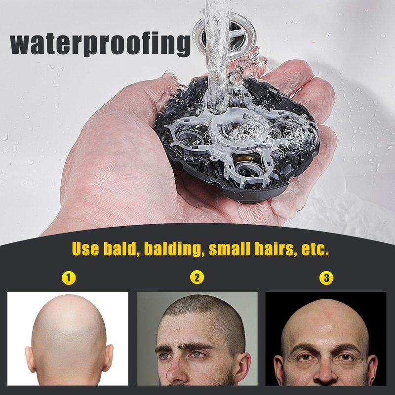 Shaver Replacement Heads Compatible with Microtouch Titanium Head Shaver, for Bald Men 2 Pack