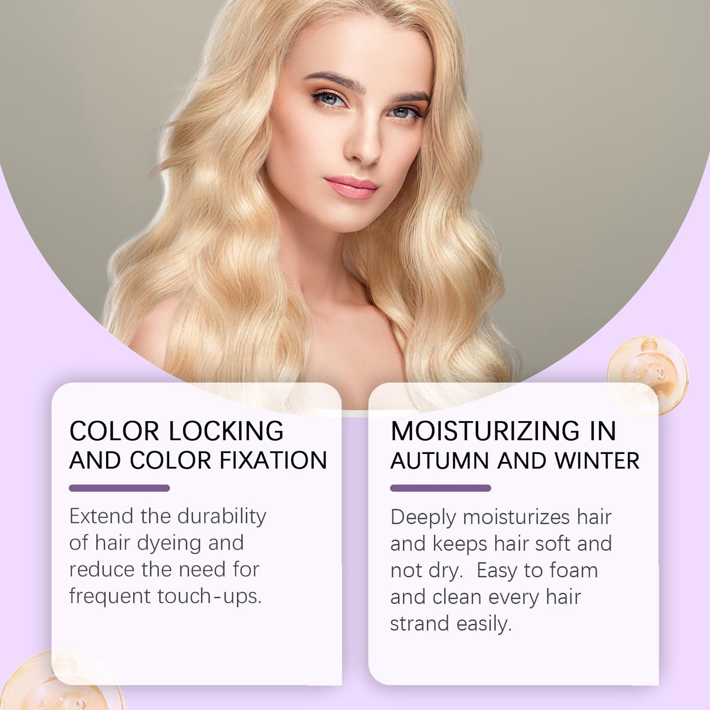 Dulele Keratin Hair Mask, Purple Collagen Hair Mask Essence, Deep Conditioning Hair Treatment Mask Repair Treatment Damage Hair Root, Neutralizes Brass & Yellow Tones,100g/3.53oz