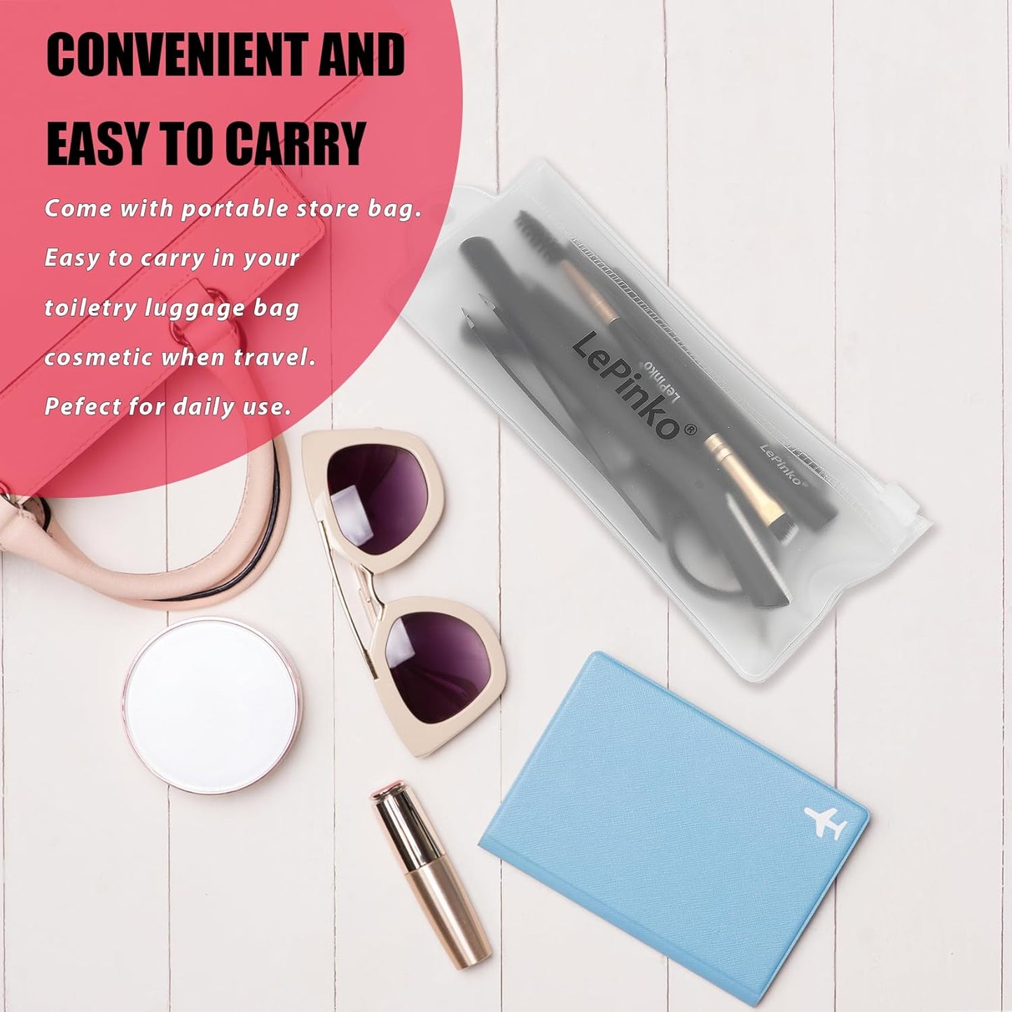 Eyebrow Trimmer Kit - 7-in-1 Grooming Set with Scissors, Tweezers & Razor | Perfect Gift for Men & Women - White