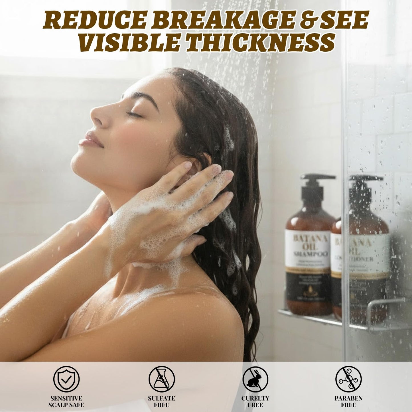 Batana Oil Shampoo and Conditioner Set for Hair Growth & Thickening