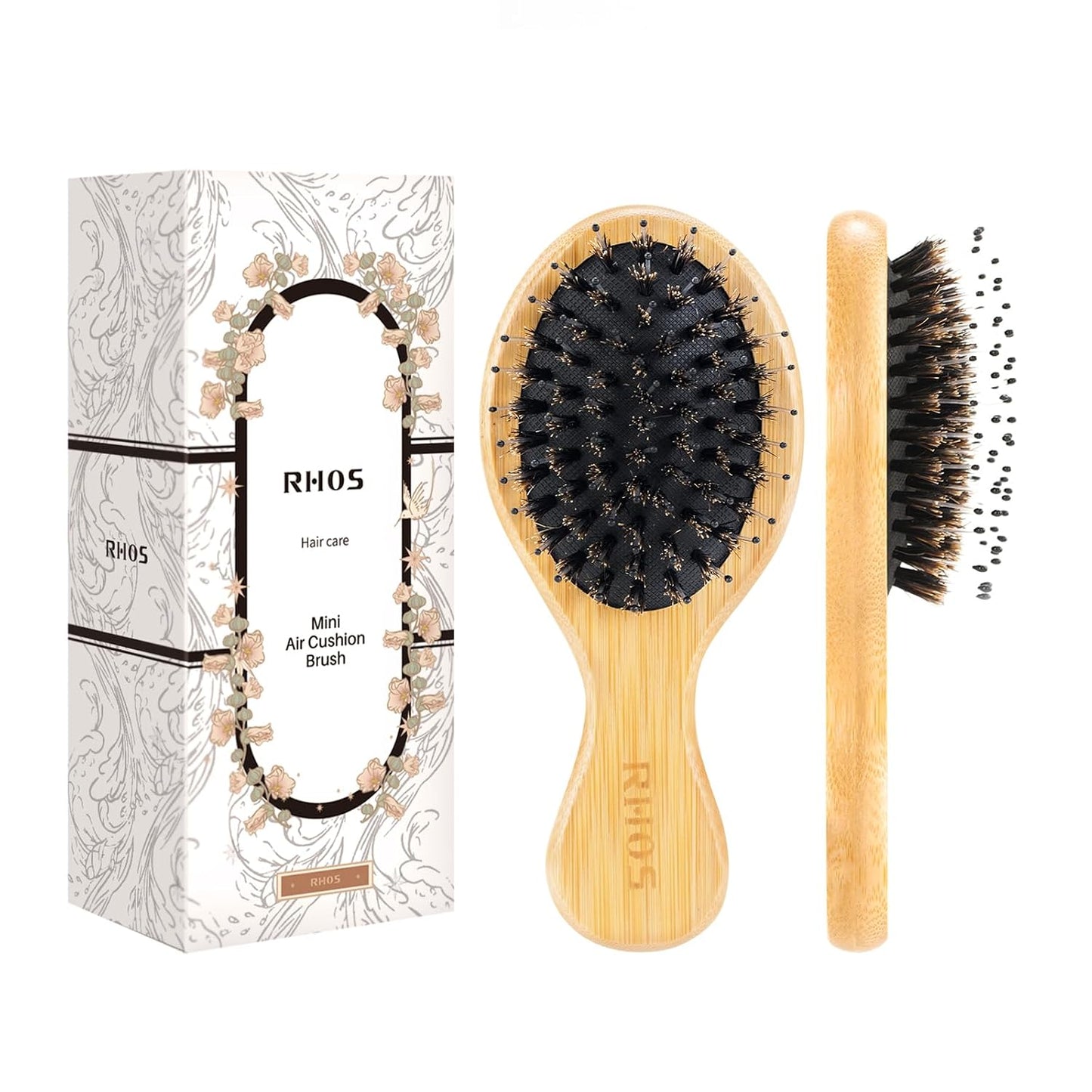 Double Head Folding Travel Hair Comb - Mini Pocket Detangling Brush for All Hair Types | Purple