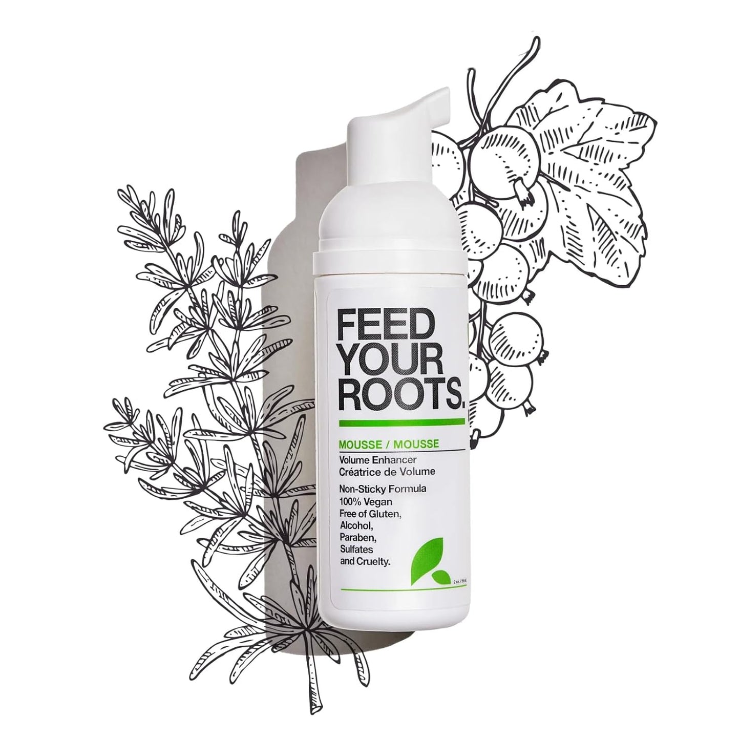 Yarok Feed Your Roots Mousse - Volumizing Curl Enhancer | Non-Sticky, Vegan Formula - 8oz