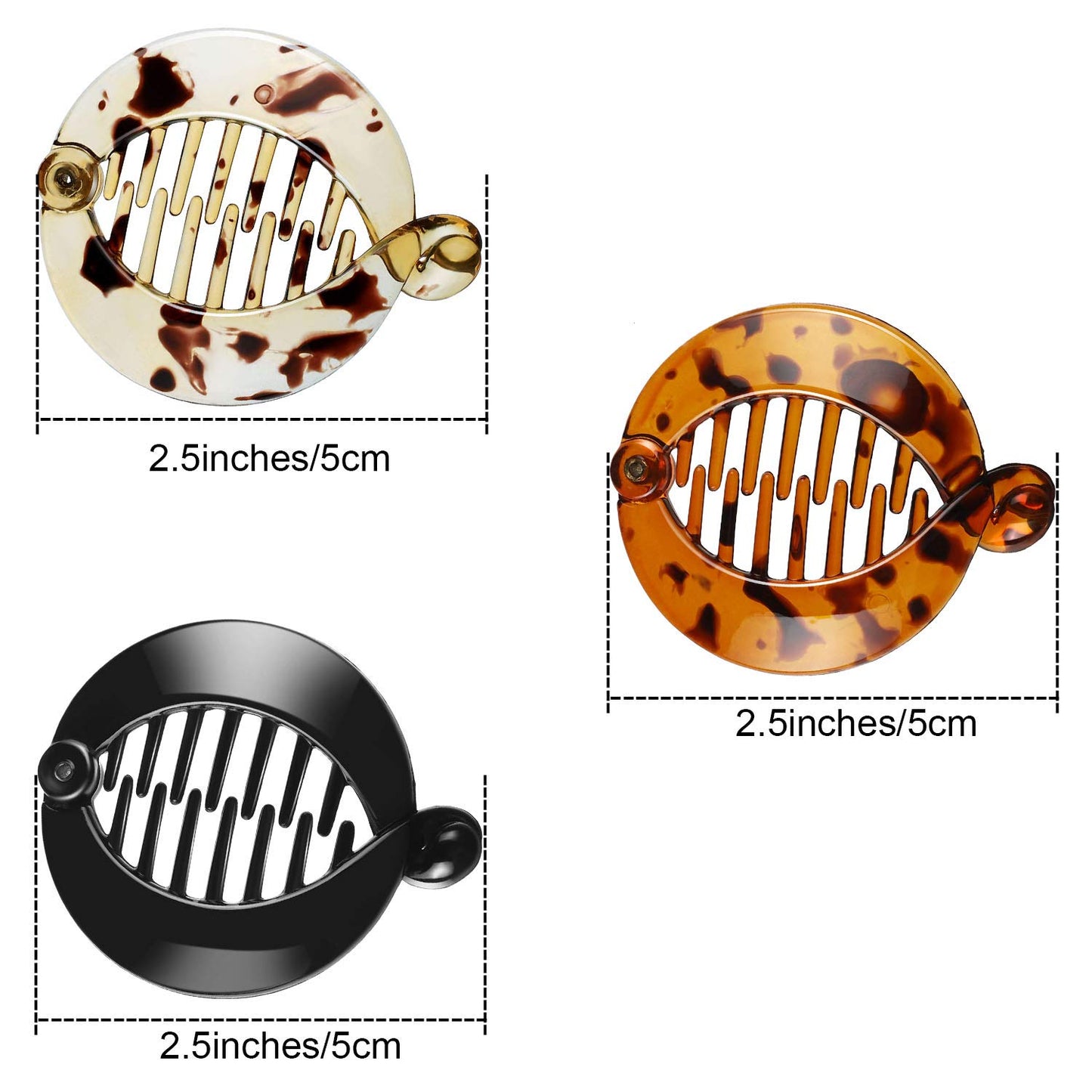 WILLBOND 6-Piece Banana Hair Clips Set | Fishtail Resin Combs for Women’s Hair Styling