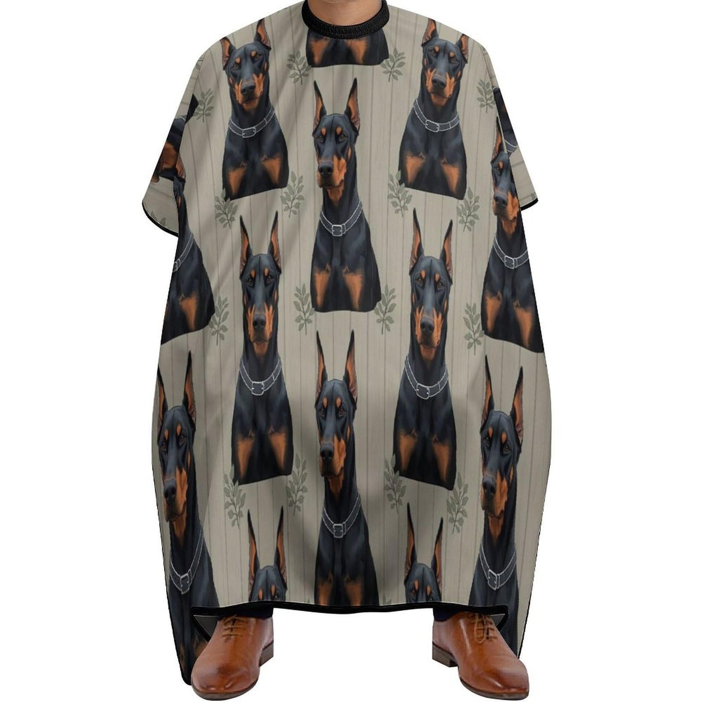 Fashion Hair Cutting Barber Cape, Professional Haircut Salon Cape for Men Women German Doberman Pinscher