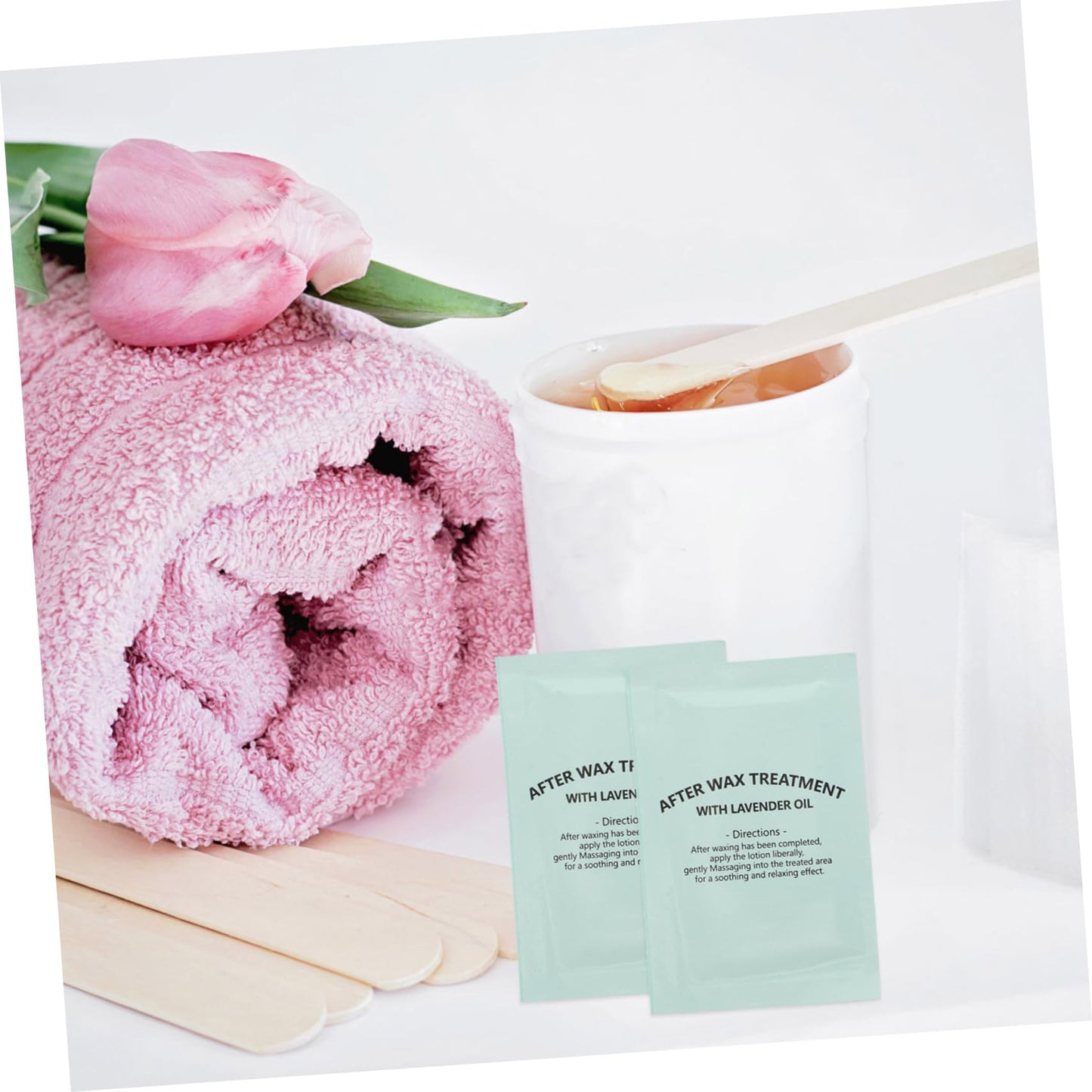 Healeved Post Wax Oil Wipes 20 Individually Wrapped Cleaning Pads for after Wax Care Skin Cleansing Redness Reduction and Remover Travel Size 2.95X1.96In