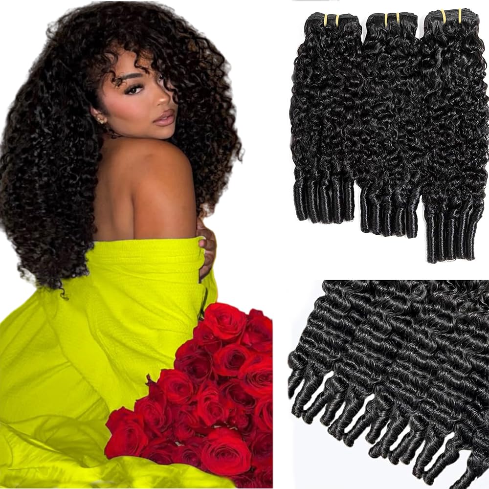 WuvuSnm Human Hair Bundles #1B Body Wave Bundles Human Hair 12 14 16 inch Brazilian Remy Natural Black Body Wave Bundle