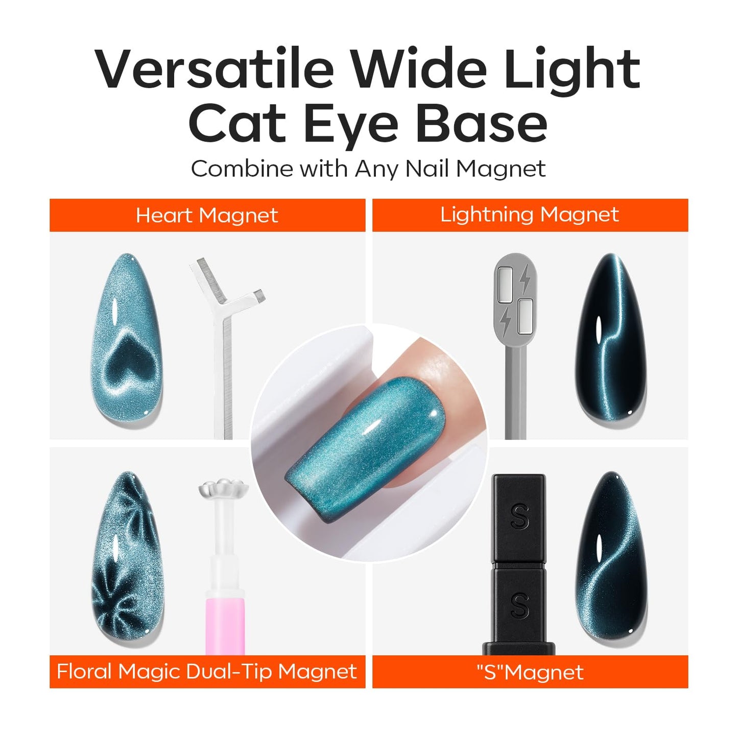 Cat Eye Magnet for Nail Polish - 5D Aura French Glass Bead | Beginner-Friendly Magnetic Tool for DIY Nail Art