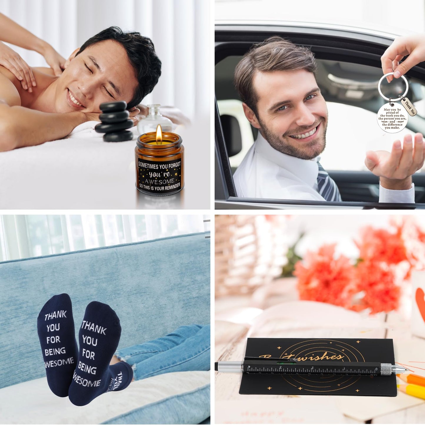 Kolewo4ever 9 Pieces Employee Appreciation Gifts for Men Housekeeping Week Appreciation Gifts Thank You Gift May you Be Proud Gift for Team Coworkers Farewell Male Friend