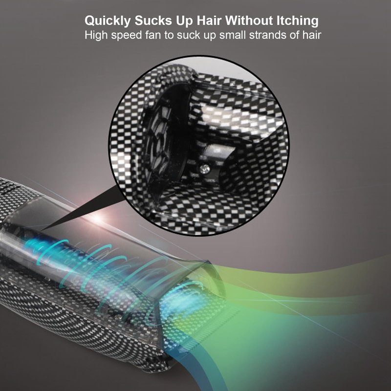 EVGATSAUTO Professional Electric Hair Clipper for Men, Cordless Hair Trimmer with Automatic Suction & Built-in Storage Compartment – Quiet, Ergonomic Design for Home & Barbershop Use