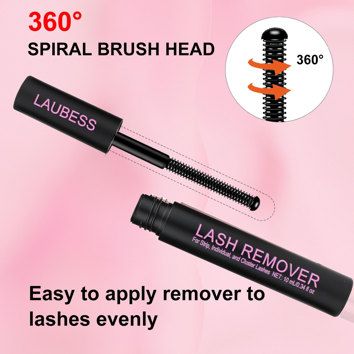 Lash Remover for Lash Extensions LAUBESS 10ml Lash Glue Remover Individual False Lash Cluster Remover DIY Lash Extension Remover Eyelash Glue Remover
