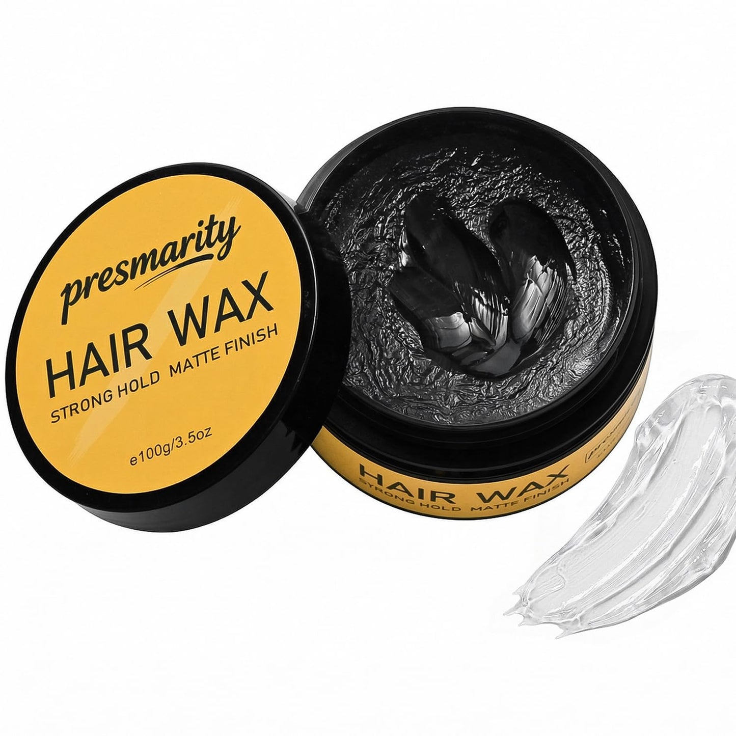 presmarity Hair Wax for Men – Strong Hold Without Stiffness, Natural Matte Finish, Adds Texture & Definition, Water-Based Formula, Non-Greasy, Easy Wash, 3.5 oz