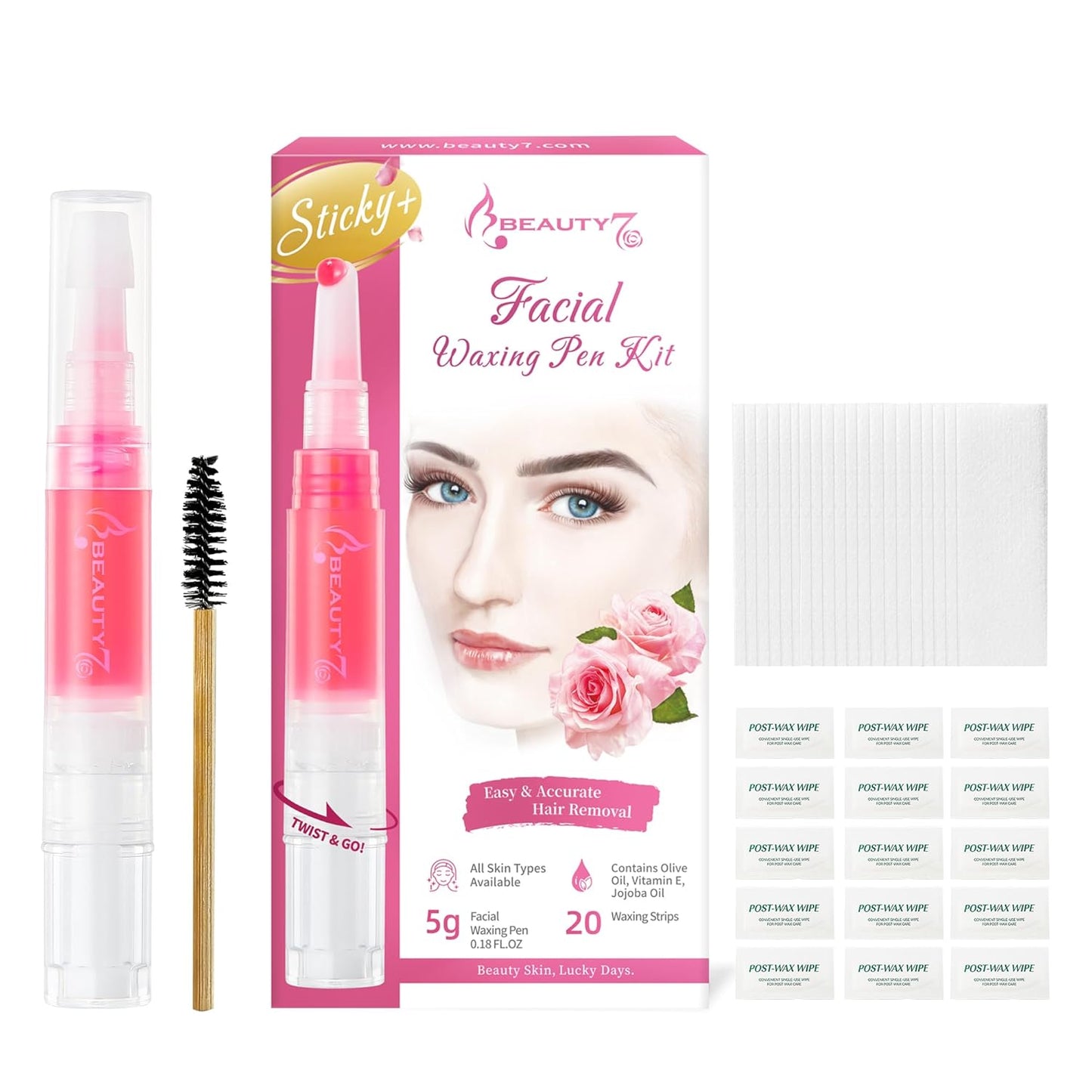 Sticky Eyebrow Wax - Facial Hair Removal for Upper Lip, Cheeks & Chin | All Skin Types, Eyebrow Shaper Wax