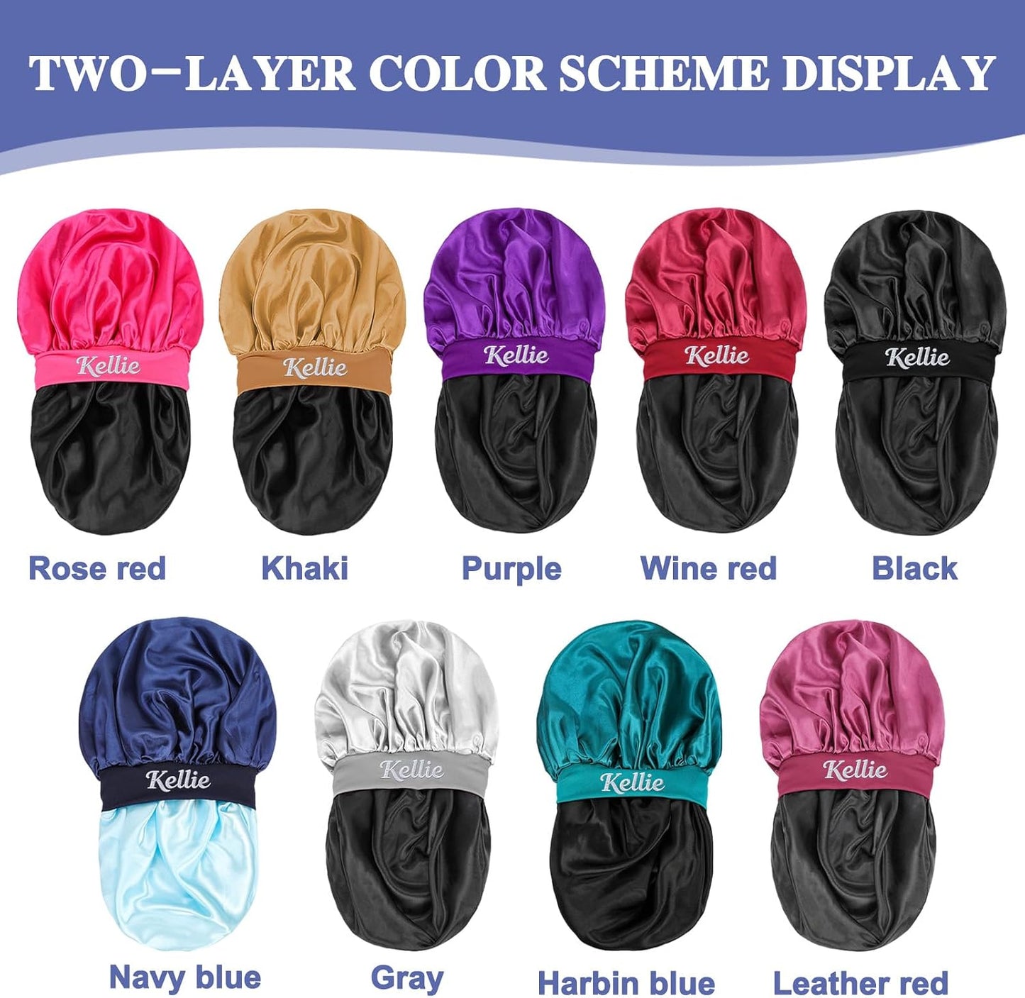 Custom Silk Bonnet - Satin Hair Cover for Sleeping | Perfect for Curly & Braided Hair