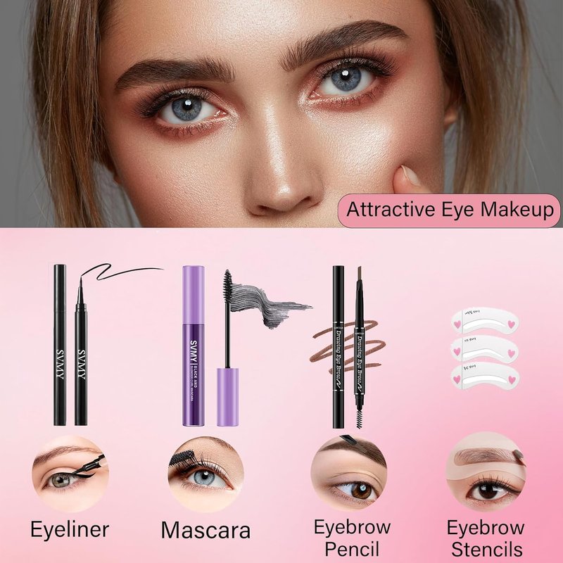 Makeup Set for Women - Complete Makeup Kit for Beginners & Pros | Travel-Friendly Essentials, Eyeshadow Palette & Lip Gloss