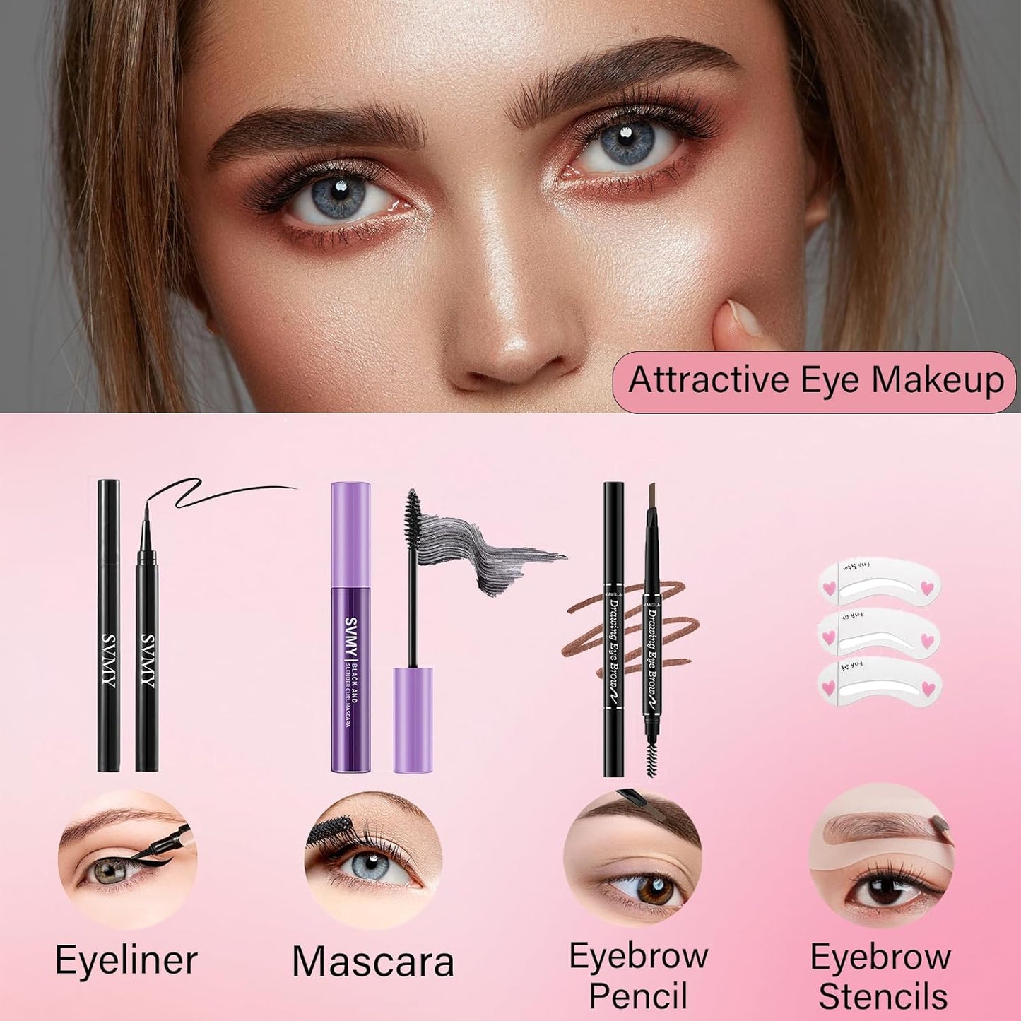 Makeup Set for Women - Complete Makeup Kit for Beginners & Pros | Travel-Friendly, Versatile Palette & Lip Gloss