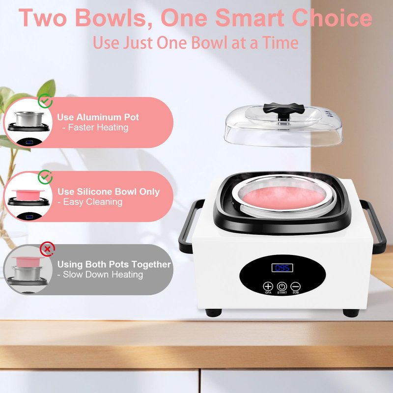 Digital Wax Warmer for Hair Removal, Yofuly Women Waxing Machine with 14oz Silicone Pot Liner, Professional Hard Wax Heater for Full Body Home Use