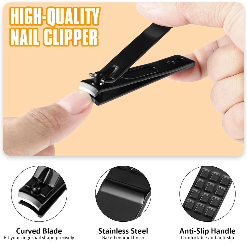 Yougai Tweezers Set for Men/Women, 9PCS Professional Stainless Steel Tweezer Kit with Leather Travel Case