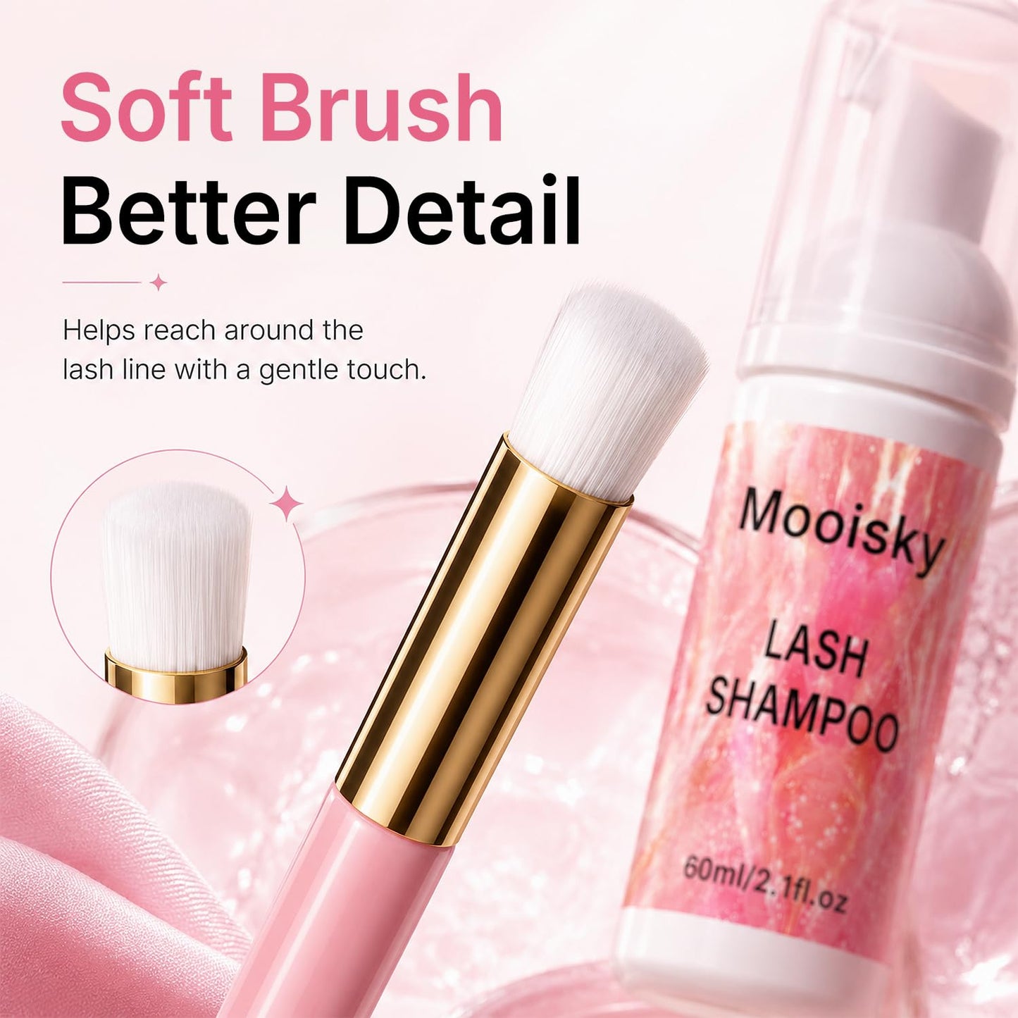 Major Dijit Lash Makeup Cleansing Foam, Foaming Face Wash, 5 fl oz, Paraben-free, Sulfate-free, Unscented, for All Skin Types