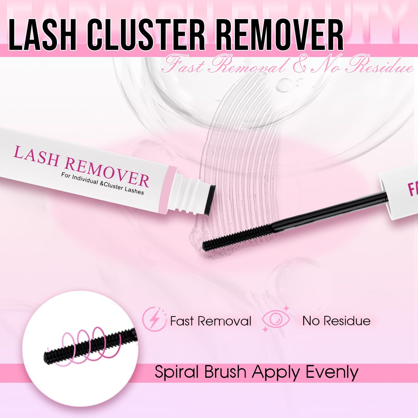 Lash Remover for Lash Clusters DIY Lash Glue Remover Dissolves Quickly Gentle and Low Irritation Clear Lash Extension Remover Eyelash Extension Remover Self Use at Home, 5ml