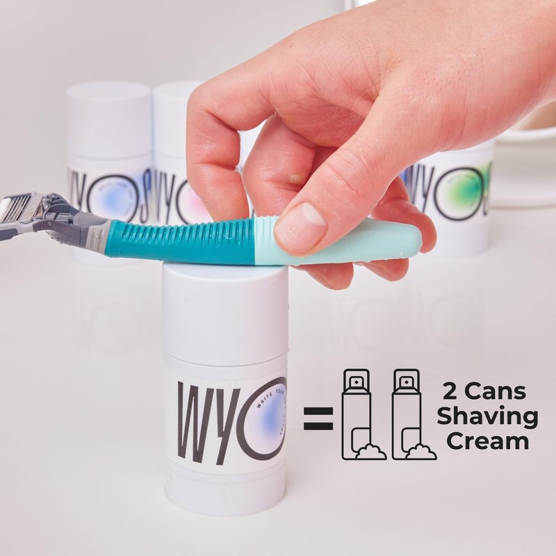 WYOS Shave Stick for Men – Hydrating Glycerin Formula for Sensitive Skin, Smooth Glide for a Close Shave, Solid Shaving Cream Stick, Hands-Free, No Mess, Leak-Proof & TSA-Friendly