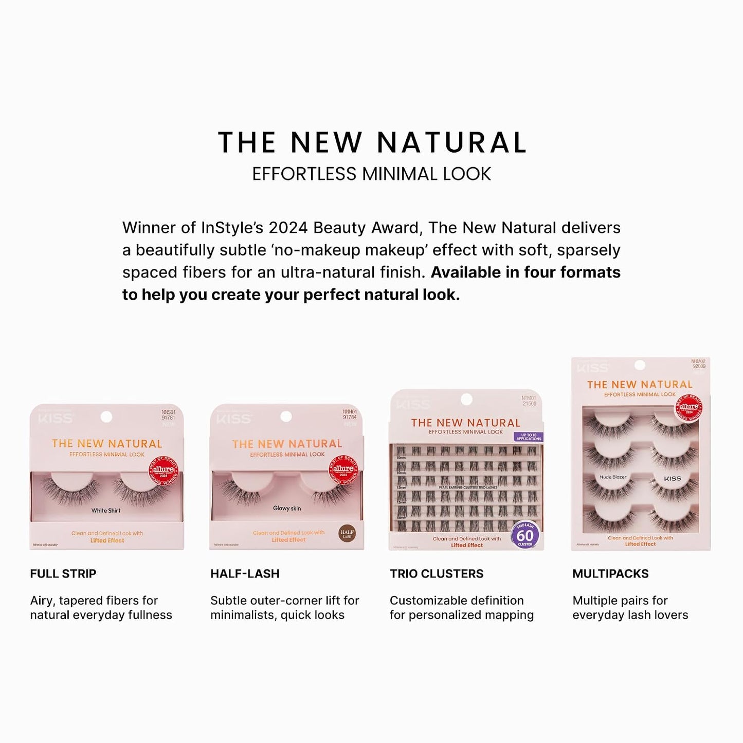 False Eyelashes - Nude Blazer Cluster Trio, 8mm-14mm | 60 Easy-to-Apply, Reusable Clusters