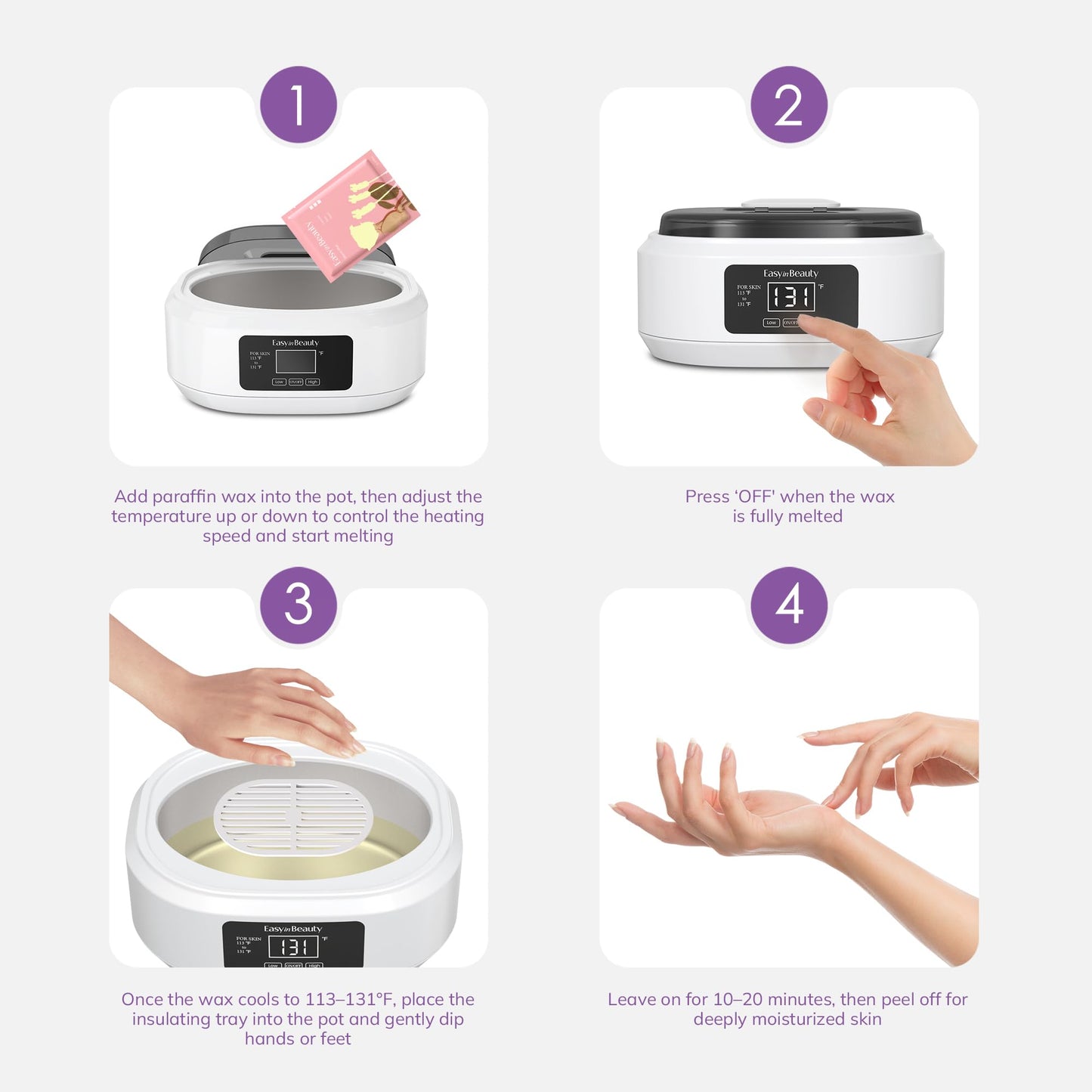 EASYINBEAUTY Paraffin Wax Machine for Hand and Feet with Paraffin Wax Kit