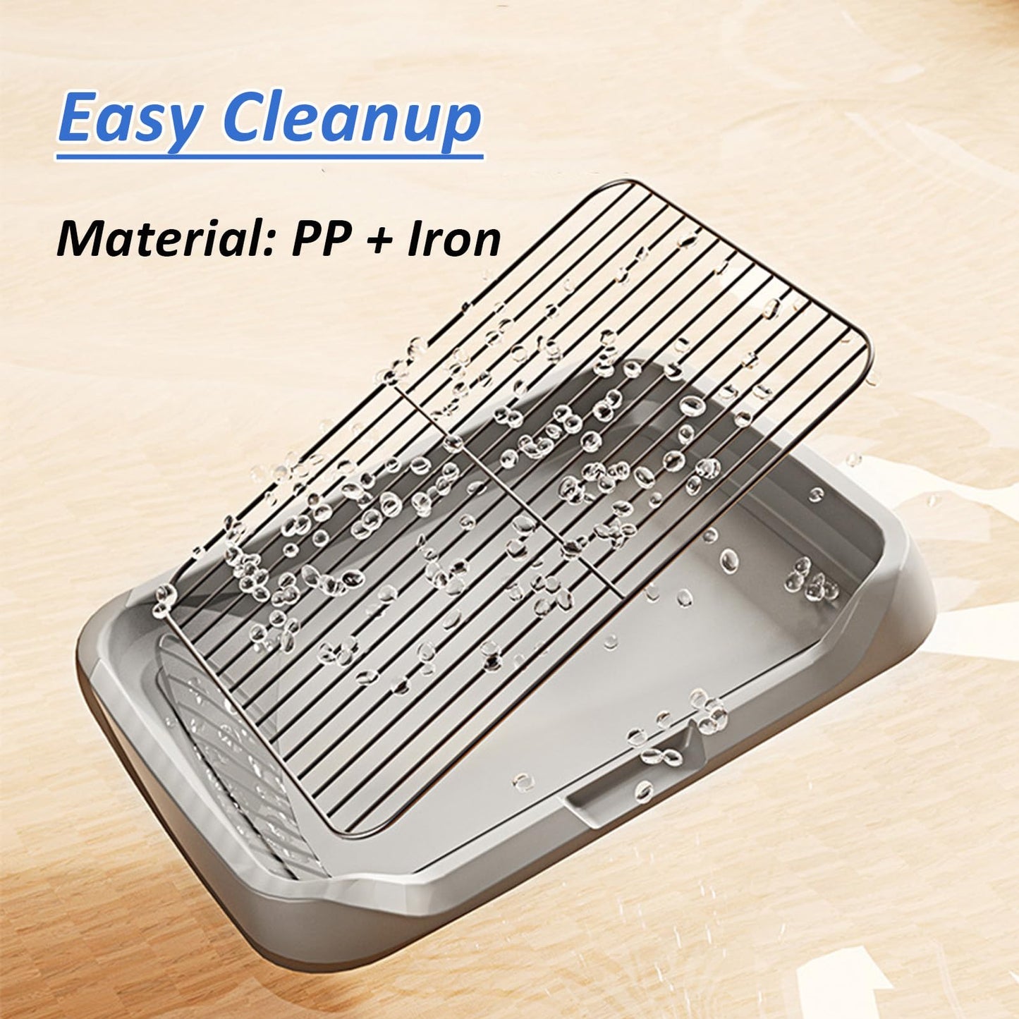 Dog Potty Tray, Indoor Mesh Dog Litter Box, Toilet Pee Pad Holder Puppy Training Tray, Removable Stable Structure Pet Training Pads for Small and Medium Dogs