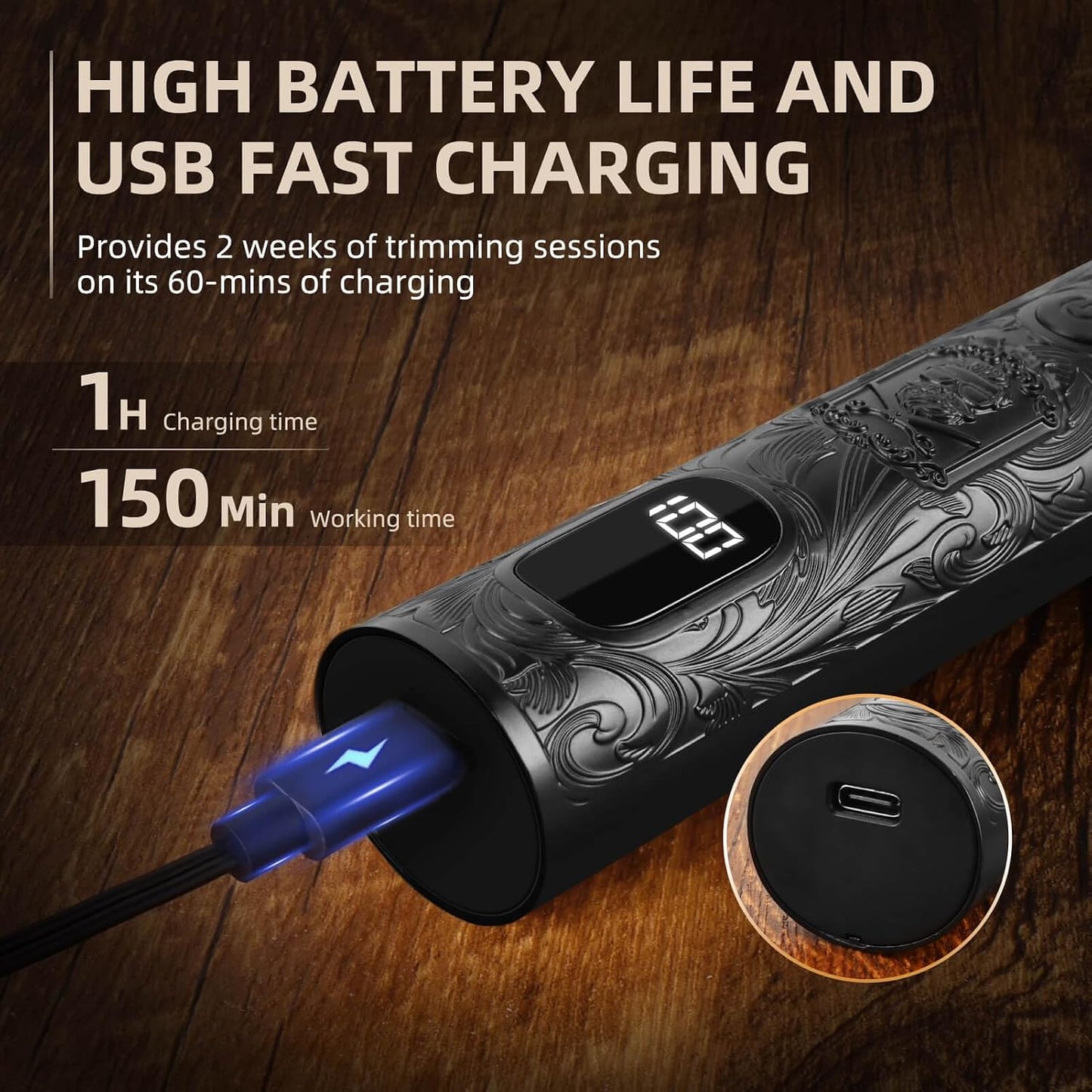 Beard Trimmer for Men - 7-in-1 Electric Grooming Kit | Cordless Hair Clippers for Mustache, Body & Facial Hair