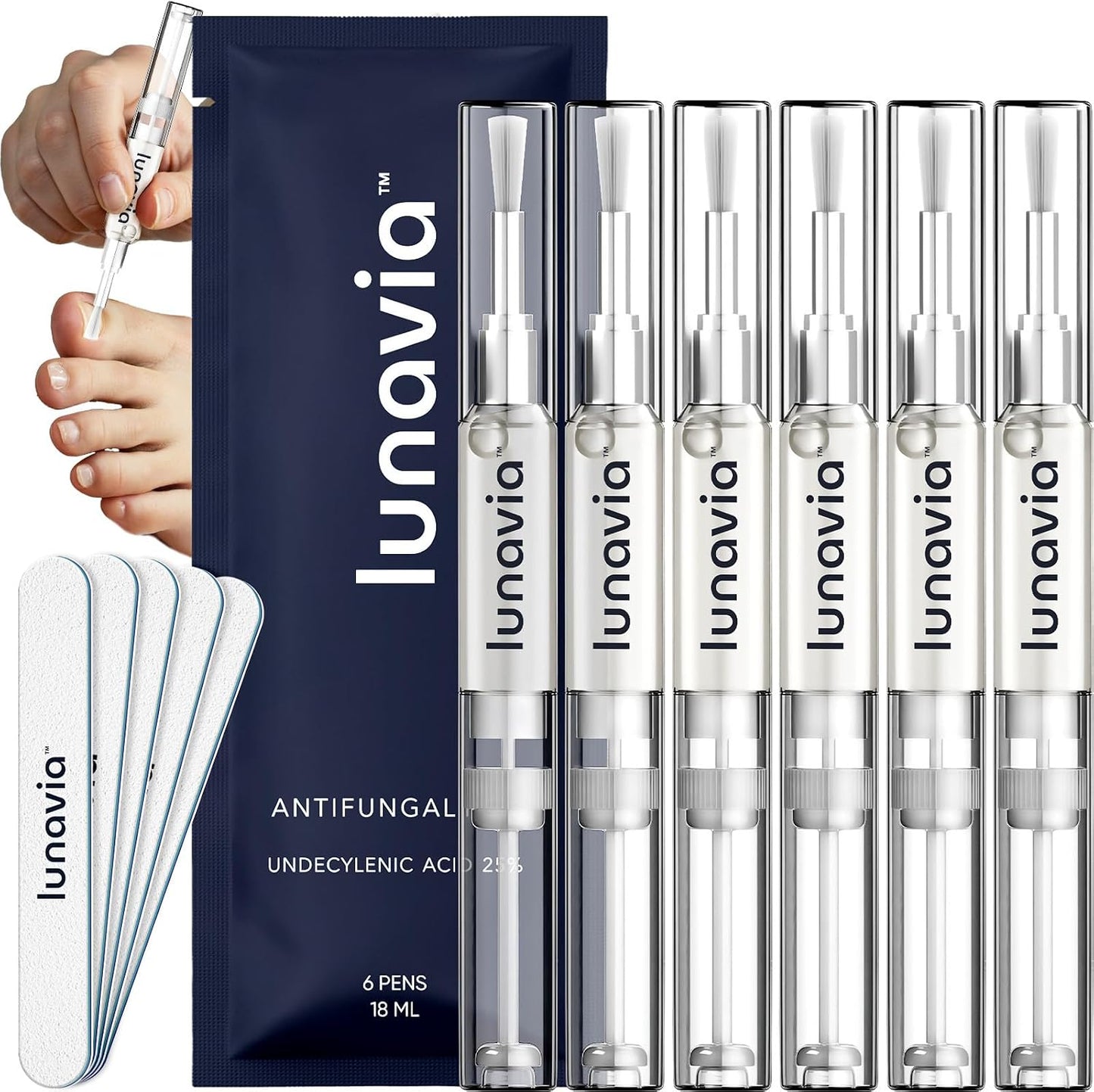 Antifungal Pen for Athlete’s Foot & Jock Itch - 25% Undecylenic Acid with Tea Tree & Aloe - 3-Pack Twist Pen (9ML)