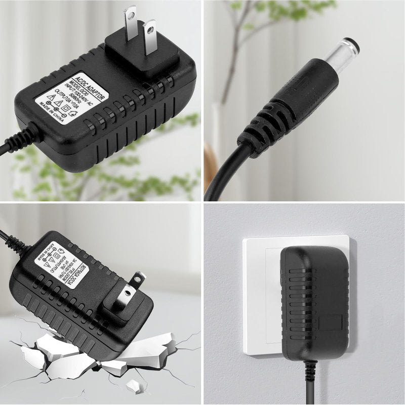 5V 2A Power Supply AC Adapter Charger with 11 Interchangeable DC Plug for 300mA 400mA 500mA 600mA 700mA 800mA 900mA 1000mA 1500mA 2000mA Equipment
