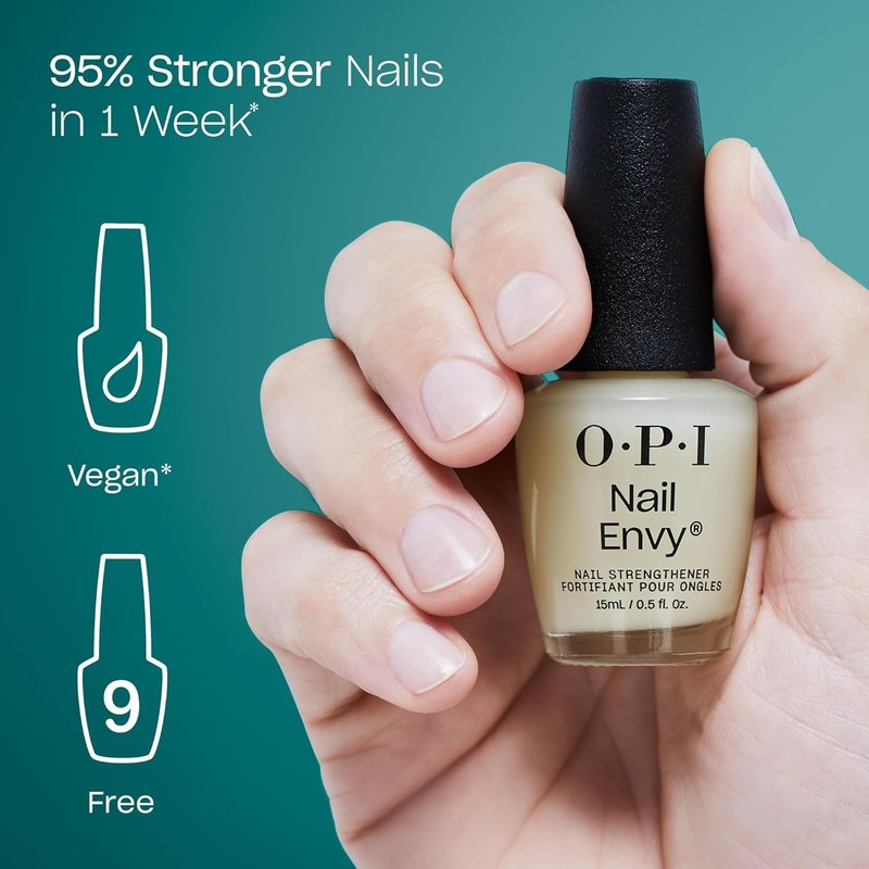 OPI Nail Envy Nail Strengthener - Clear Crème Treatment for Weak & Thin Nails | 0.5 Fl Oz