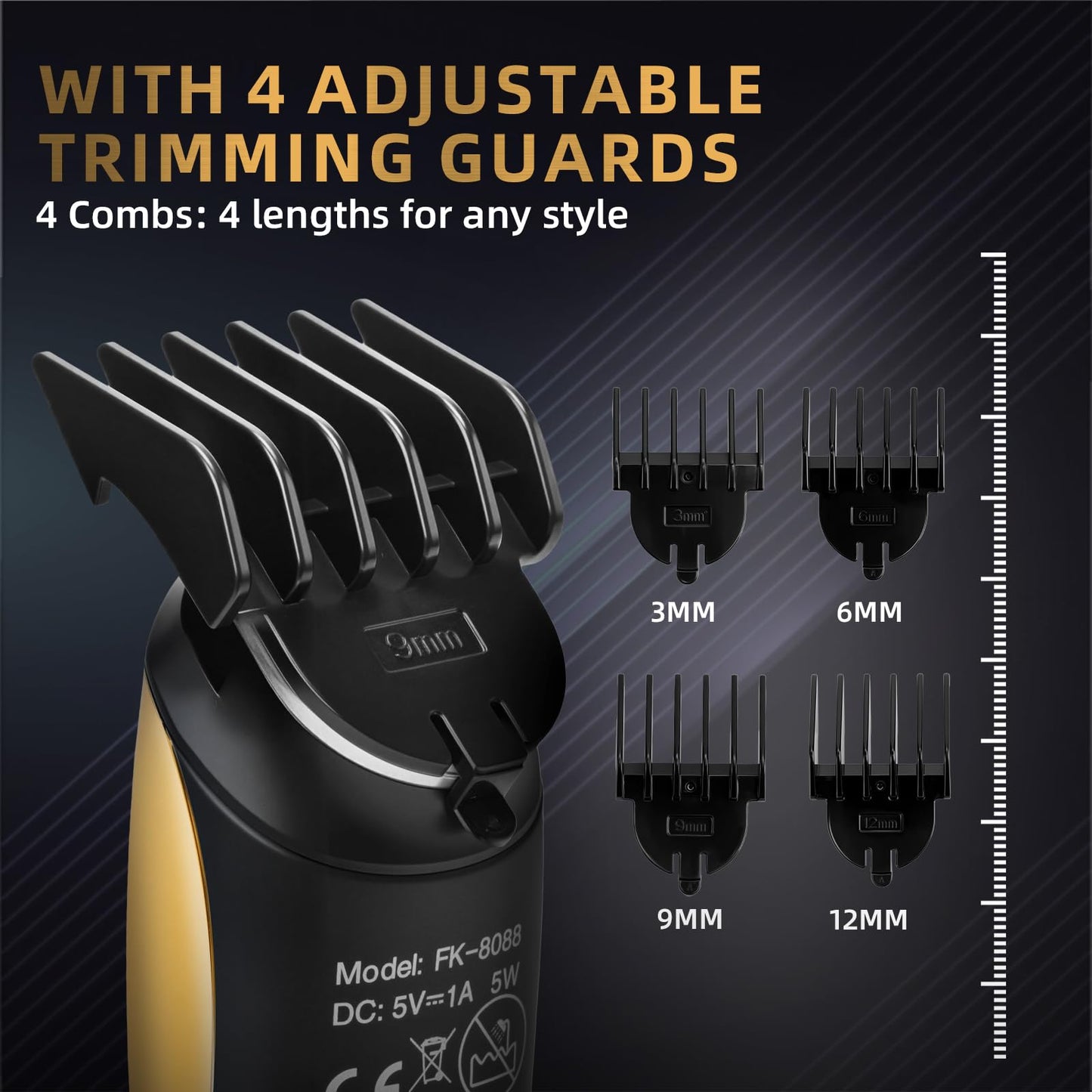ZENLICO Beard Trimmer for Men, Rechargeable Men's Hair Trimmer for Mustache, Electric Razor & Body Grooming Kit for Beard, Face, Groin & Manscaping, Birthday Valentines Ideal Gift for Men