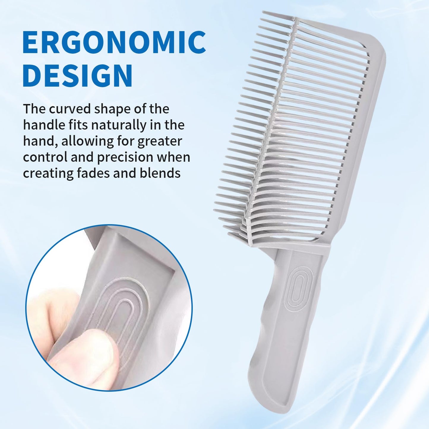 Qiyuda 2 Pcs Blend Friend Fade Comb with Tail Comb, Professional Barber Frend Fade Cutting Tool