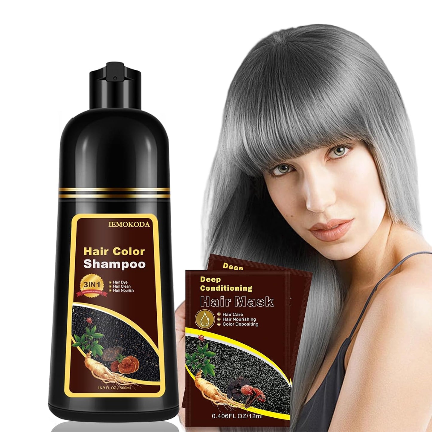 Blonde Brown Hair Color Shampoo - Instant 3-in-1 Hair Dye for Men & Women | Long-Lasting Results