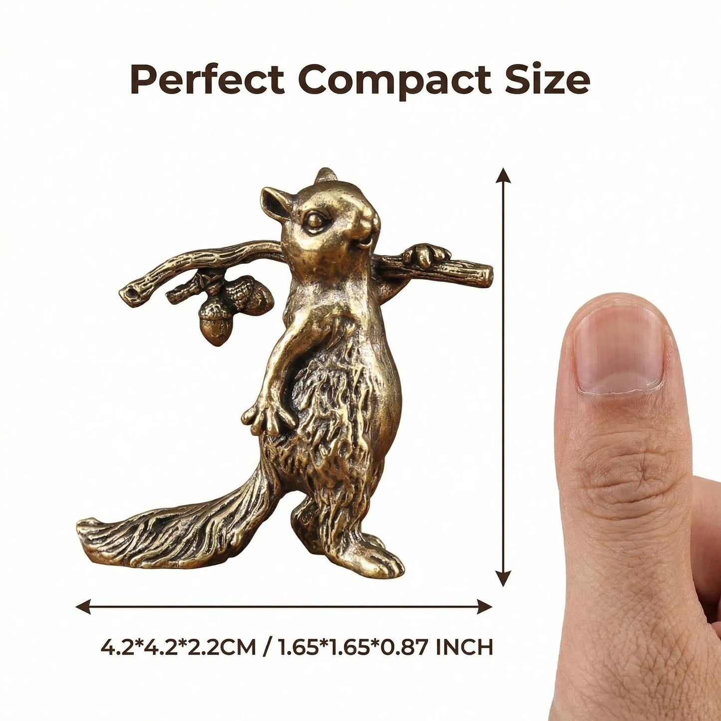 Charming Squirrel on Branch Figurine - Rustic Woodland Animal Statue for Home Decor, Office Desk, Bookshelf, and Nature Lover Gifts