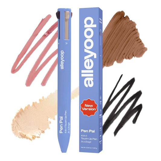 4 in 1 Makeup Pen - All-in-One Eyeliner, Lip Liner, Highlighter & Concealer | Vegan Travel-Friendly Makeup in Rouge Light