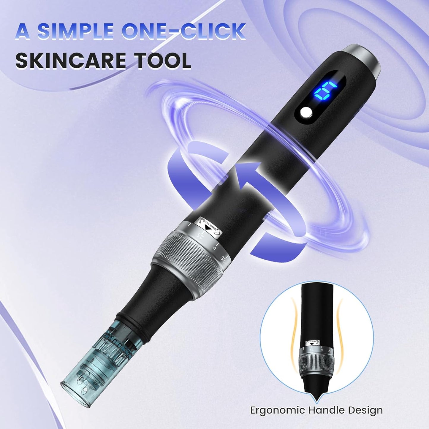Microneedle Derma Roller Pen - 0.25mm Micro Needle Skin Tool for Home Use | Unisex
