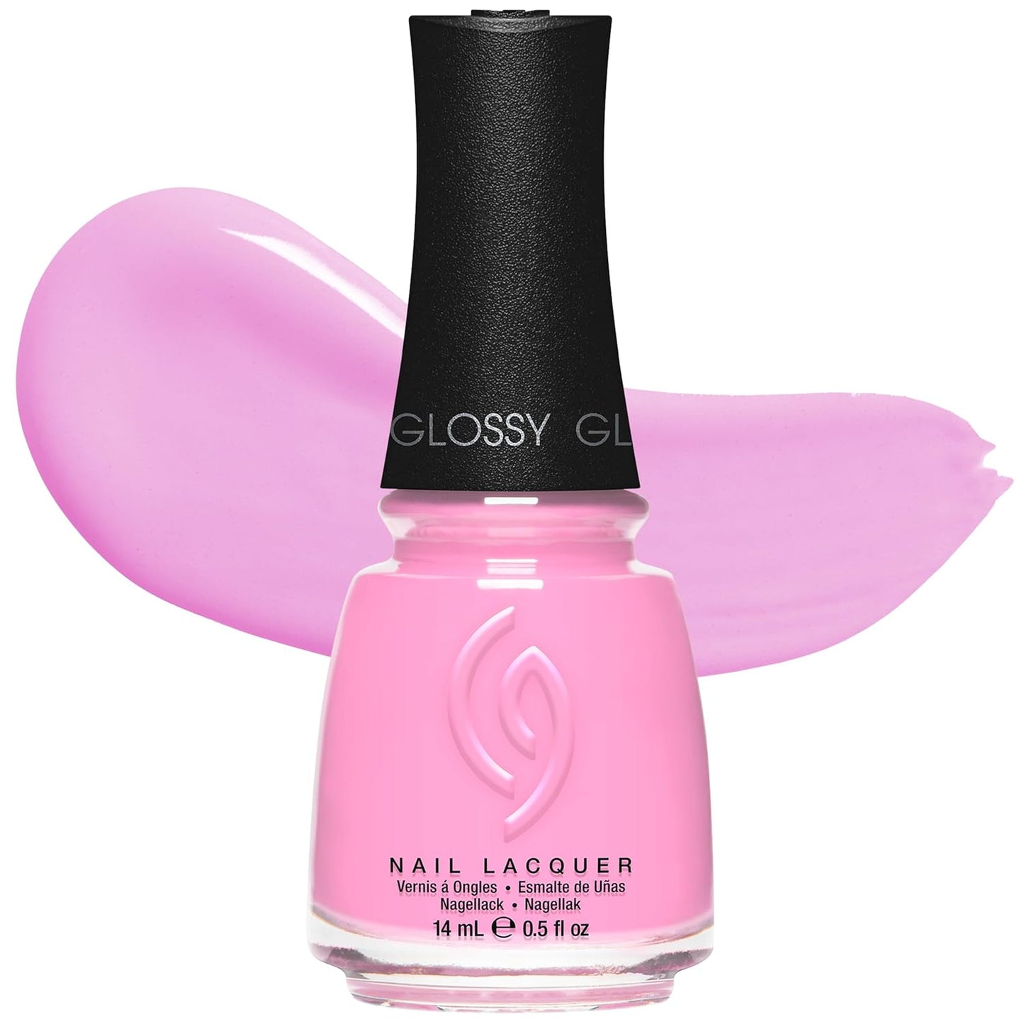 China Glaze Nail Lacquer - Moment in the Sunset Coral Pink Polish | Quick Dry, Chip Resistant, Shimmer Finish, 0.5 fl oz