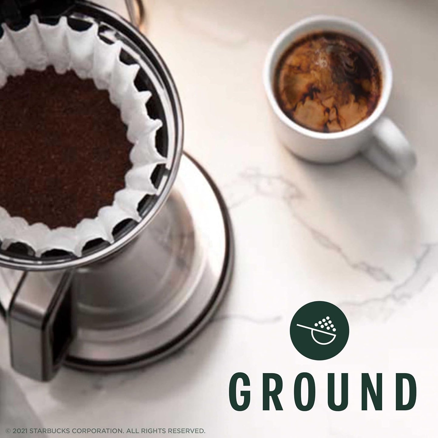 Starbucks Ground Coffee - Dark Roast Italian Blend | 100% Arabica, 18 oz Bag