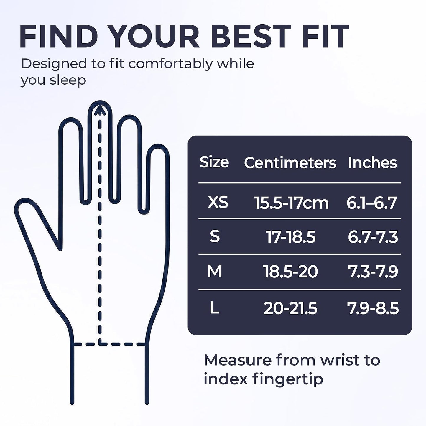 Organic Cotton Eczema Mittens for Adults - Anti-Scratch Nighttime Gloves with Adjustable Strap | Reusable & Washable, Navy, Medium