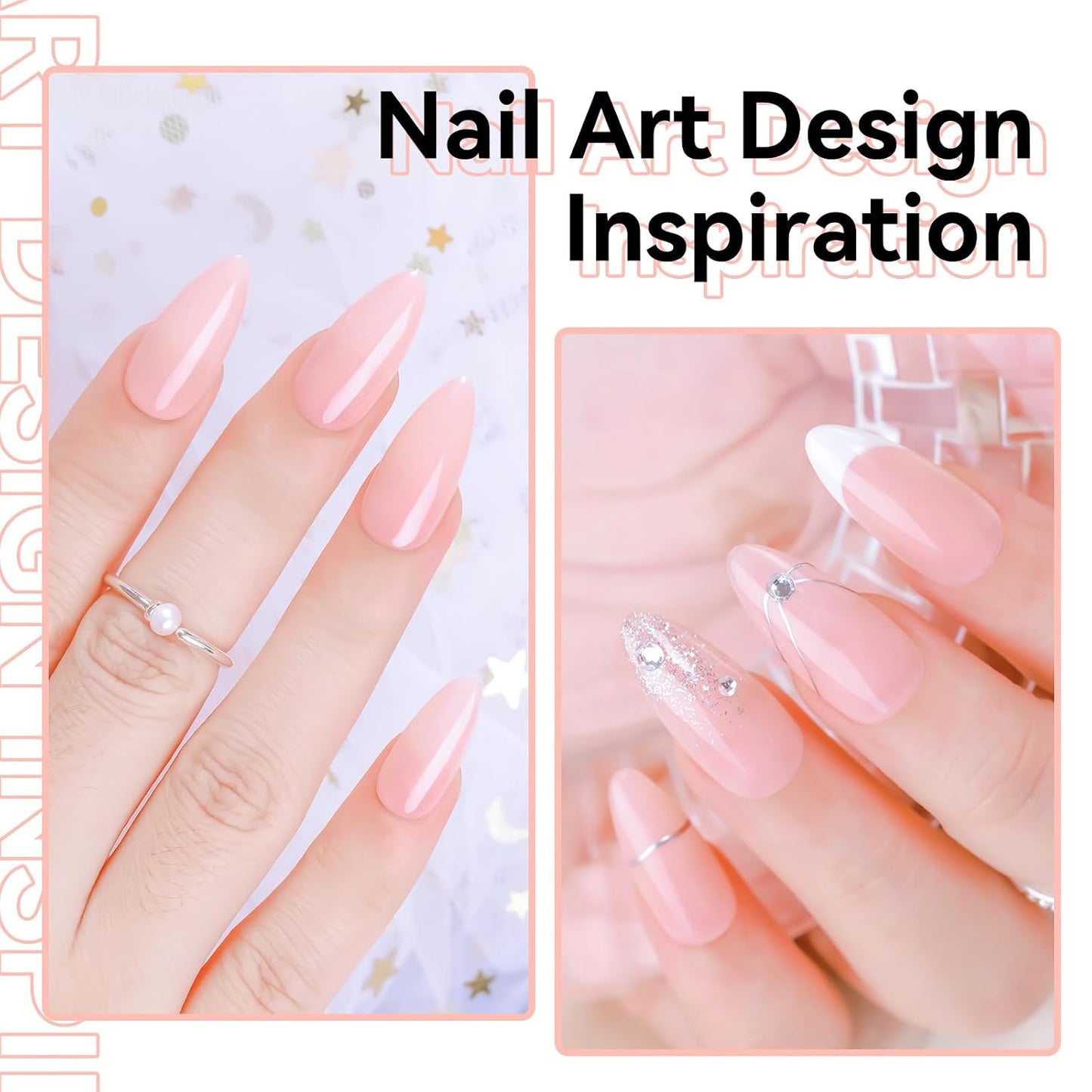 Natural Nude Rubber Base Gel Polish - Soak Off UV LED Foundation Gel for DIY Nail Art | 8ML Sun-Kissed Sands