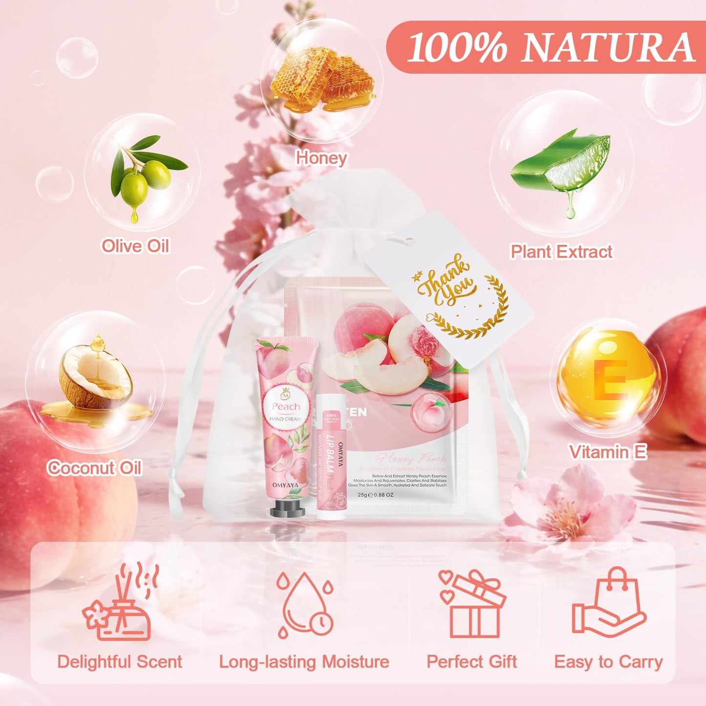 12 Sets Bulk Gifts for Women, Face Masks Skincare Hand Cream Lip Balm Spa Set with Thank You Card Organza Bag for Bridal Wedding Birthday Party Favors Nurse Teacher Appreciation Gifts Mothers Day Gift