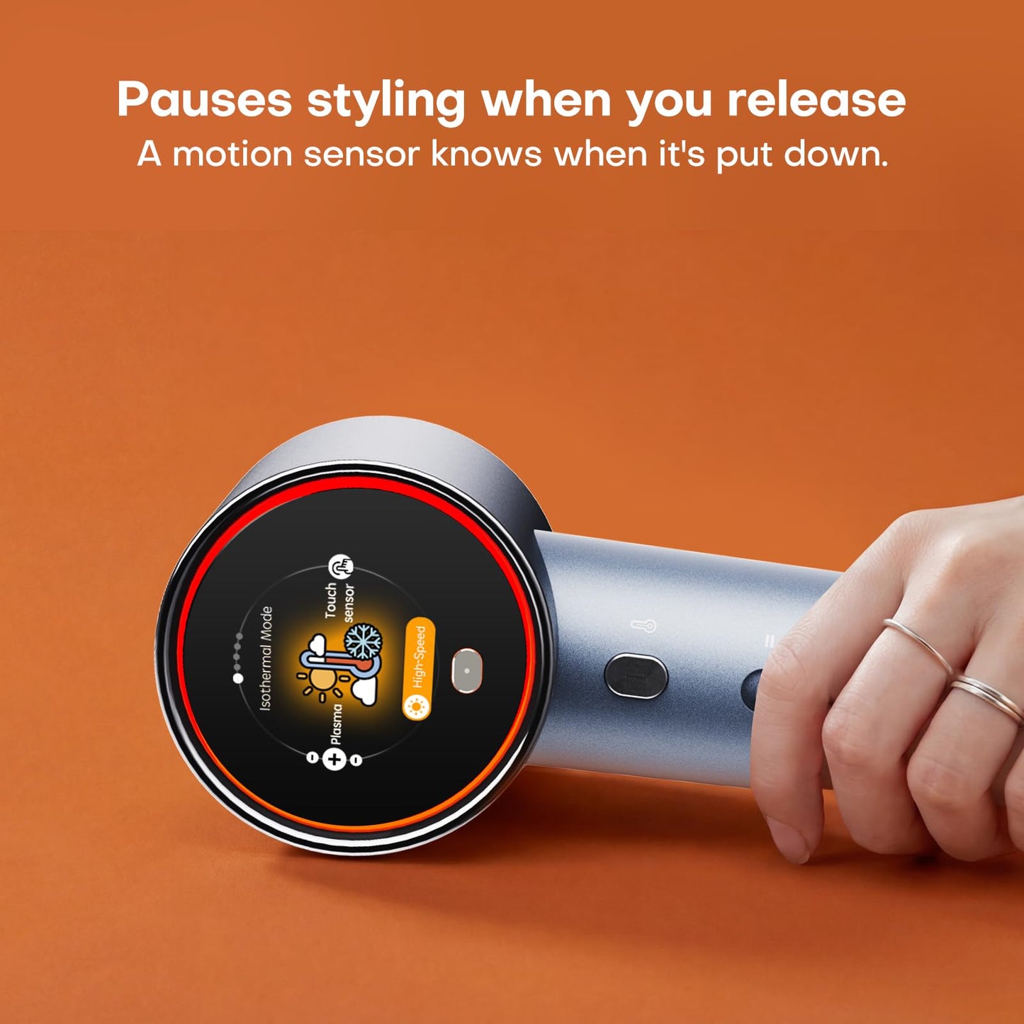High Speed Hair Dryer, Ultra-Fast Drying, Ionic Blow Dryer with 110,000RPM Brushless Motor, Billion Plasma Ions Best in Frizz Control, Low Noise and Smart LCD Display for All Hair Types