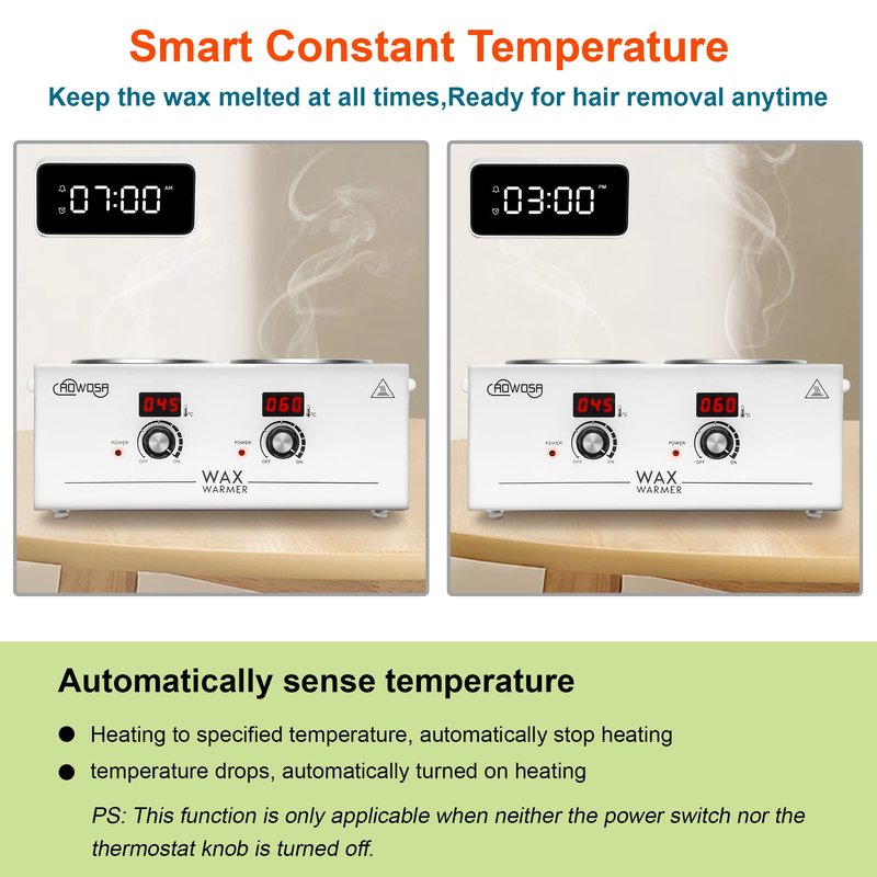 AOWOSA Professional Digital Wax Heater Machine for Hair Removal, Large Wax Pot Warmer with Adjustable Temperature and Constant Temperature Function for Spa Beauty Salon Esthetician Home