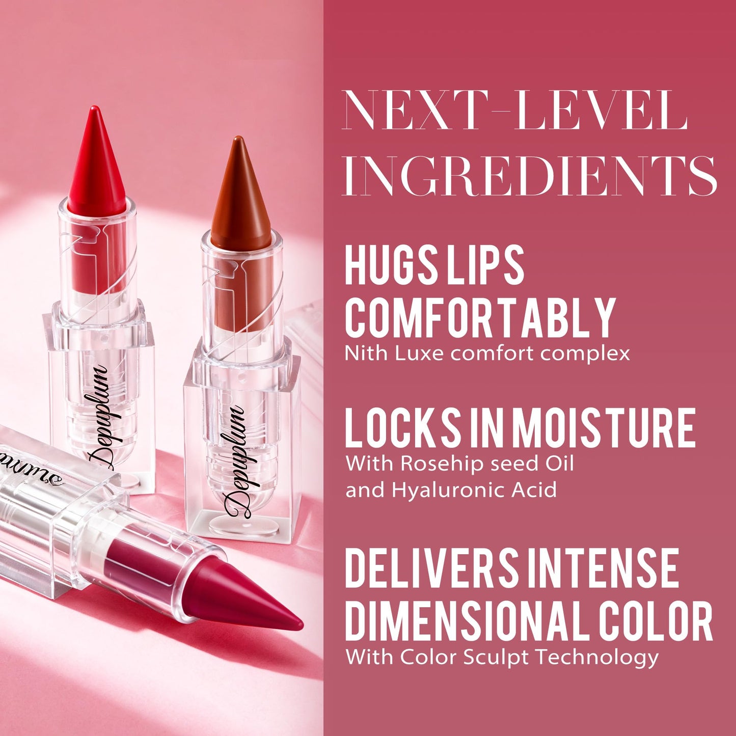 Depuplum Orange Red Lipstick Gradient Matte Lipsticks Lip Liner Combo for Women Waterproof Long Lasting Lip Stick Lip Liner and Lipstick Combo for Mother's Day, E5